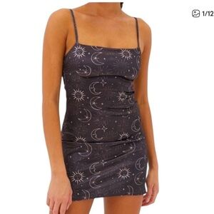 Urban Outfitters Black Moon and Star Mini Dress